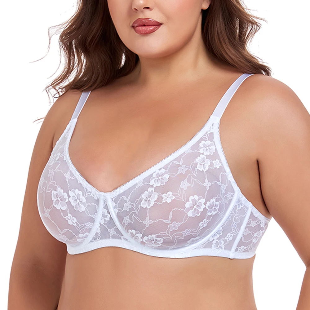 kf-S35f79d548091417481276ec846fb534aN Sexy Womens Bras Lace Sheer Brassiere Plus Size Bra Female Underwire Underwear Lingerie BH Tops B C D E F Cup