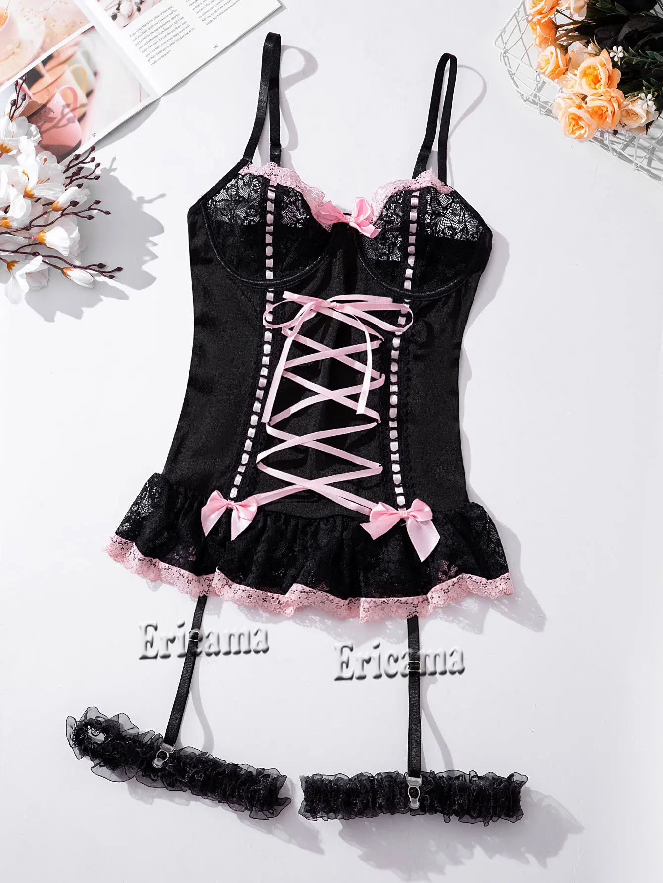 kf-S79a91a5e3ebd4956853cb26ccc28aaddL Women's Sexy Bra Set Erotic Underwear Set Porno Lingerie Lace Sexy Bra And Panty Garter Set Lingerie Sexy Hot Erotic Sleepwear