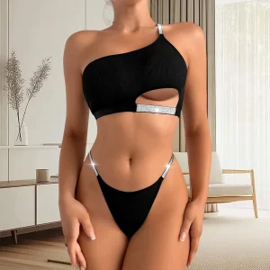 kf-Se326241ad5a448cbb9b27b3e98d65e82v 2pcs Sexy Women Bras Panties Set Shiny Charming Sexy Lingerie Breathable Fashion Women's Underwear Elegant Backless Brassiere